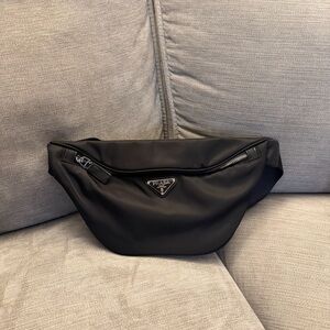Prada Re-Nylon Black Belt Bag Men